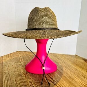 San Diego Straw Sun Hat with Chin Strap Size Medium